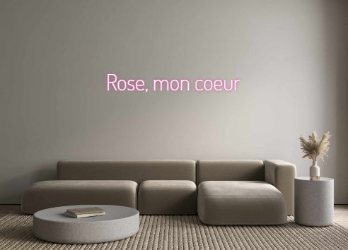 Custom Neon: Rose, mon coeur